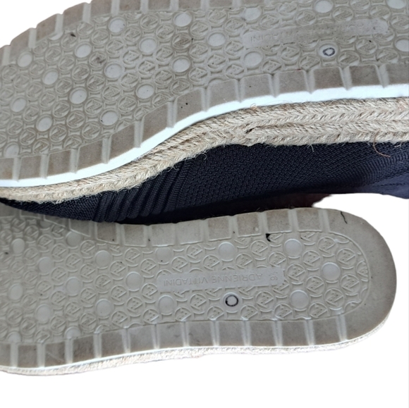 Adrienne Vittadini NIKO Black Slip On Stretch Fabric Espadrille shoes ladies 9.5 - Picture 9 of 9